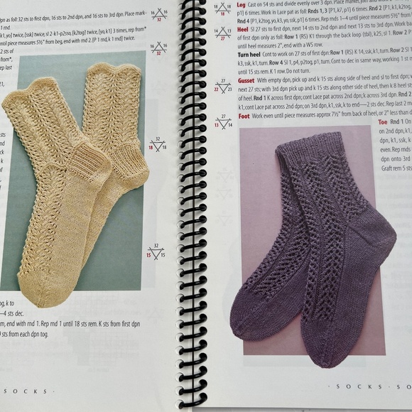 Socks Socks Socks Knitting Pattern Soft Cover Book 70 Designs Elaine Rowley - Picture 11 of 14
